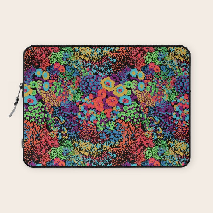 Vintage Floral Neon Laptop Sleeve Gallery Image 1