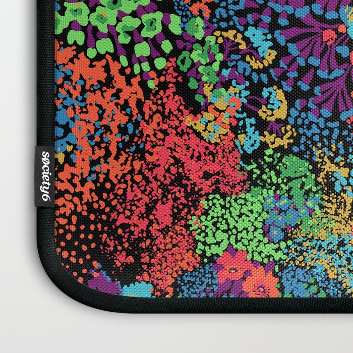 Vintage Floral Neon Laptop Sleeve Gallery Image 3