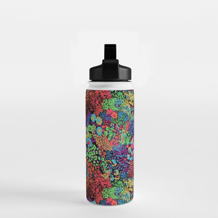 Vintage Floral Neon Water Bottle Gallery Image 2