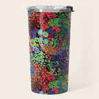 Vintage Floral Neon Travel Mug Gallery Image 2