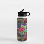 Vintage Floral Neon Water Bottle Gallery Image 1