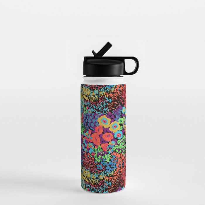 Vintage Floral Neon Water Bottle Gallery Image 1
