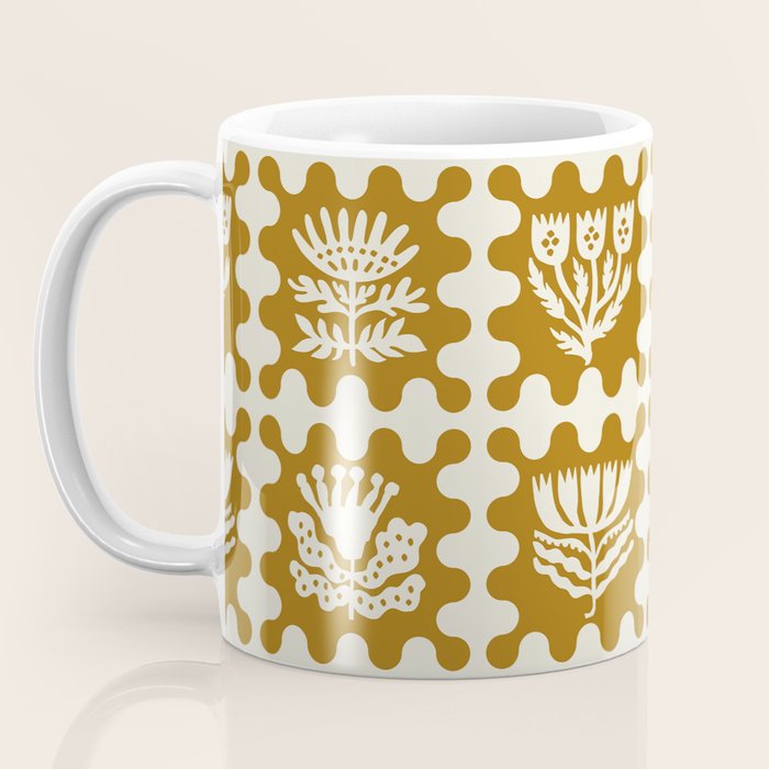 FOLKFLOWER MARIGOLD Coffee Mug Gallery Image 3