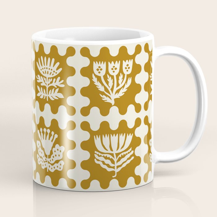 FOLKFLOWER MARIGOLD Coffee Mug Gallery Image 1