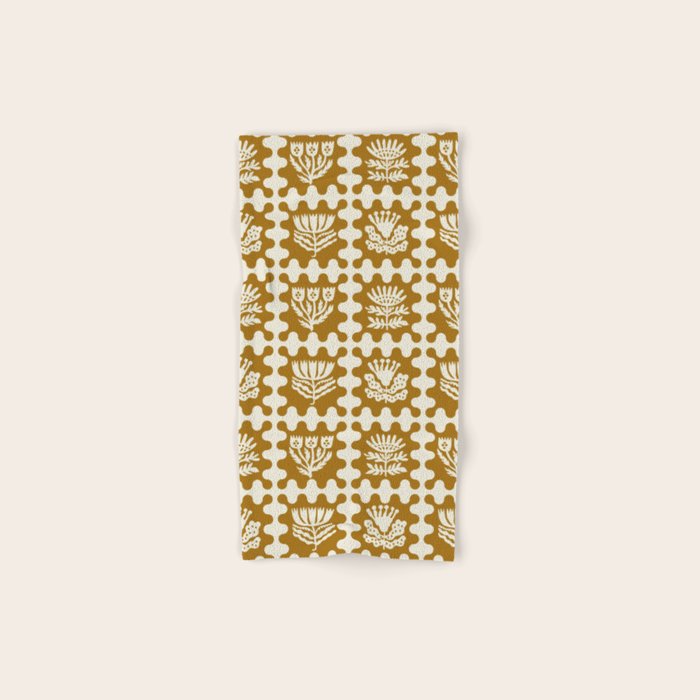 FOLKFLOWER MARIGOLD Bath Towel Gallery Image 1