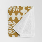 FOLKFLOWER MARIGOLD Throw Blanket Gallery Image 3