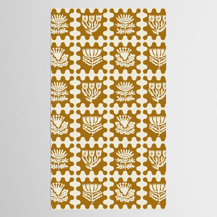 FOLKFLOWER MARIGOLD Tablecloth Gallery Image 2