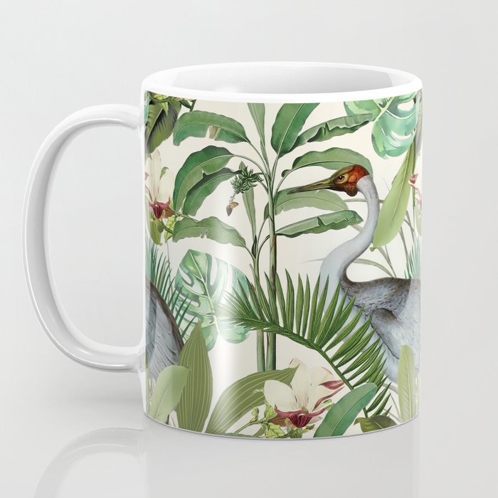 Tropical Heron Bird Rainforest Illustration Coffee Mug Gallery Image 3