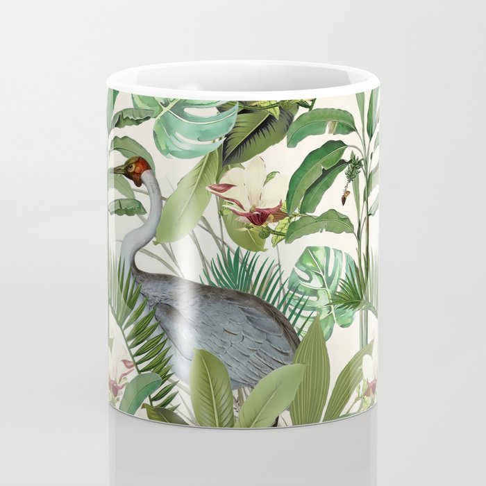 Tropical Heron Bird Rainforest Illustration Coffee Mug Gallery Image 4