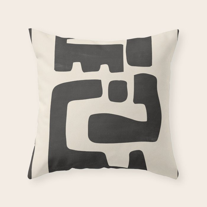 Modern Abstract Minimal Shapes 4 Throw Pillow Gallery Image 6
