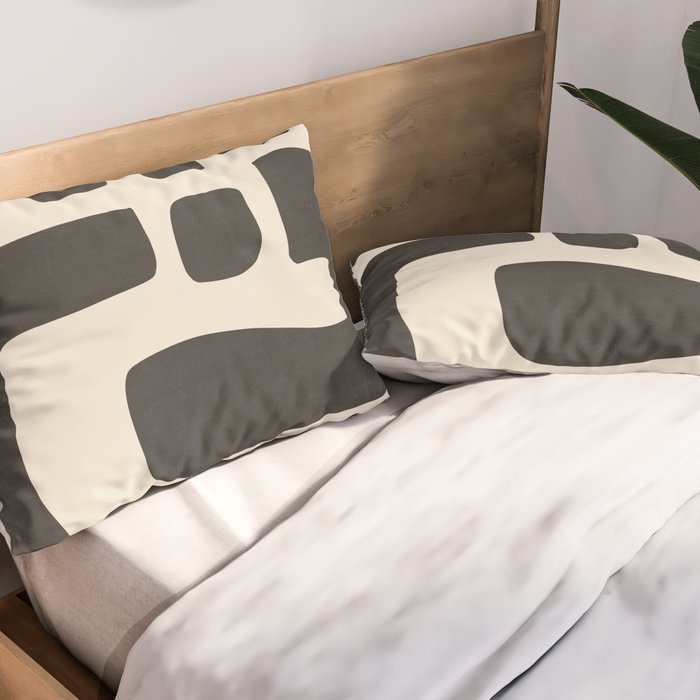 Modern Abstract Minimal Shapes 4 Pillow Sham Gallery Image 2