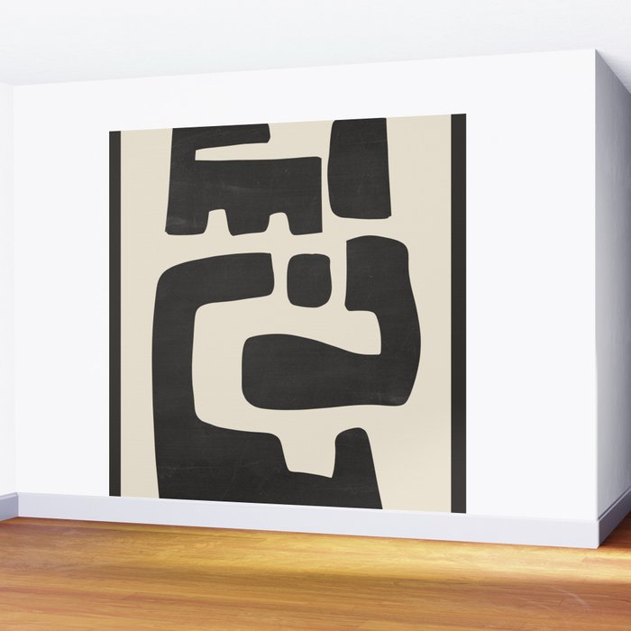 Modern Abstract Minimal Shapes 4 Wall Mural Gallery Image 2