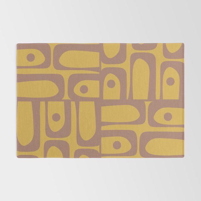 Midcentury Modern Piquet 7 Inspired by PANTONE 17 1230 Color of the Year Mocha Mousse Rug Gallery Image 2