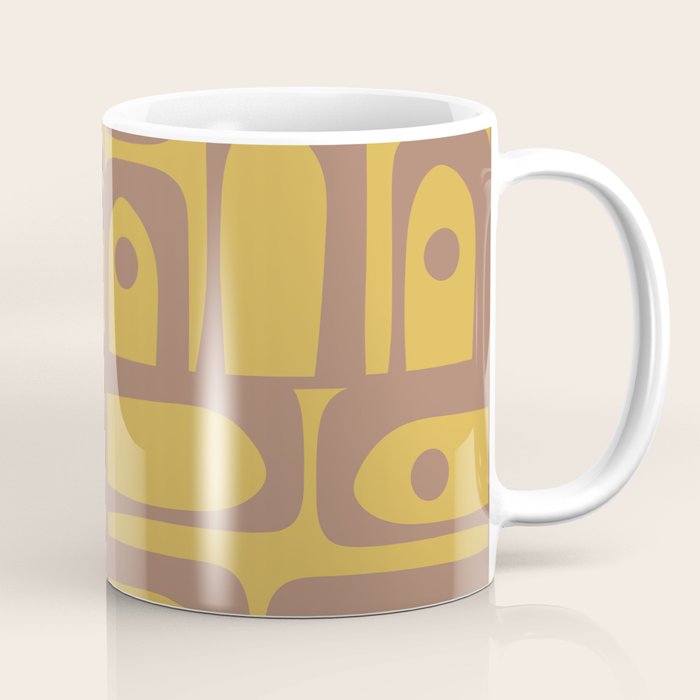 Midcentury Modern Piquet 7 Inspired by PANTONE 17 1230 Color of the Year Mocha Mousse Coffee Mug Gallery Image 1