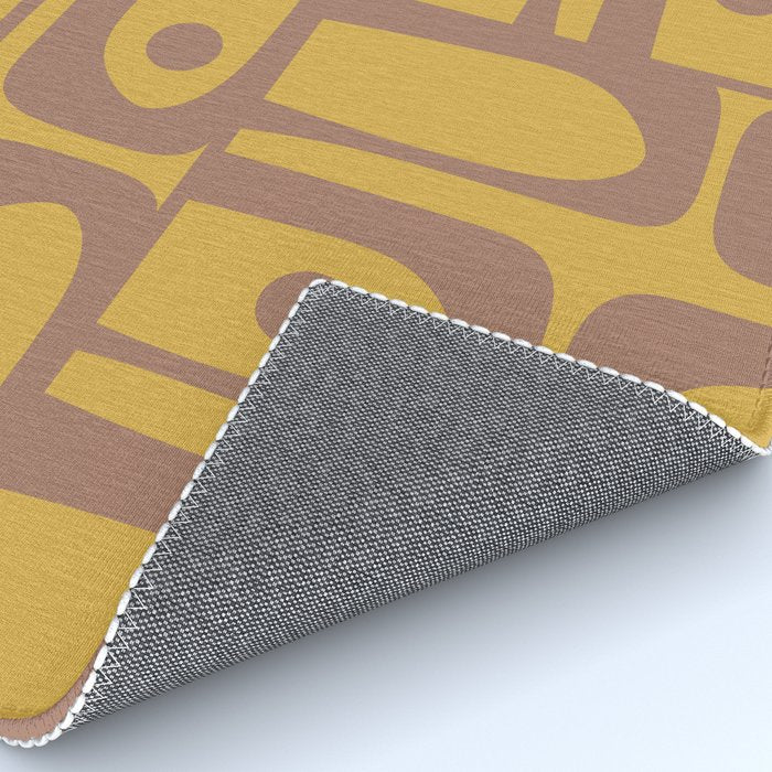 Midcentury Modern Piquet 7 Inspired by PANTONE 17 1230 Color of the Year Mocha Mousse Rug Gallery Image 4