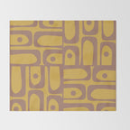Midcentury Modern Piquet 7 Inspired by PANTONE 17 1230 Color of the Year Mocha Mousse Throw Blanket Gallery Image 2