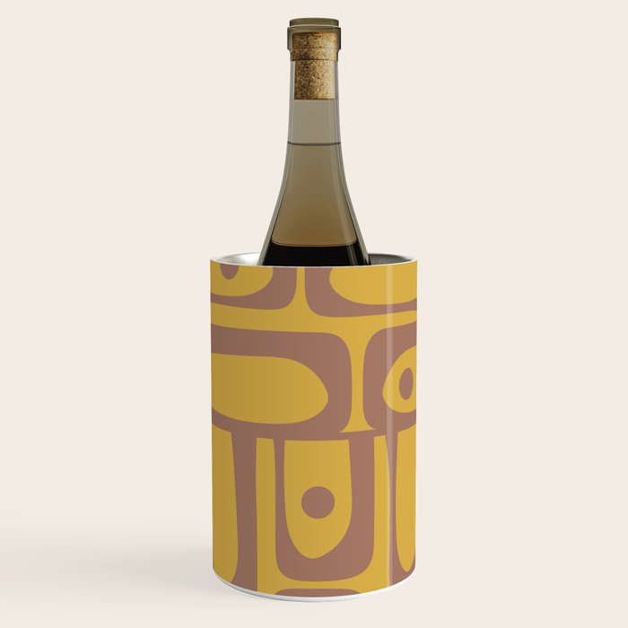 Midcentury Modern Piquet 7 Inspired by PANTONE 17 1230 Color of the Year Mocha Mousse Wine Chiller Gallery Image 2
