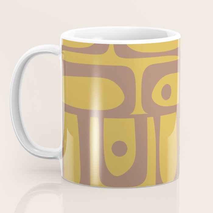 Midcentury Modern Piquet 7 Inspired by PANTONE 17 1230 Color of the Year Mocha Mousse Coffee Mug Gallery Image 3