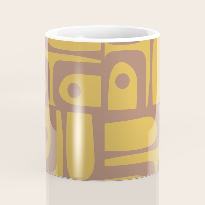Midcentury Modern Piquet 7 Inspired by PANTONE 17 1230 Color of the Year Mocha Mousse Coffee Mug Gallery Image 4