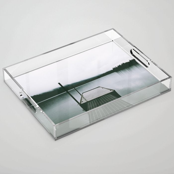 Moody Lake Dock Acrylic Tray Gallery Image 1