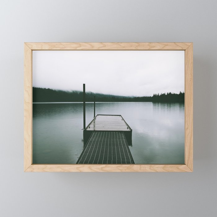 Moody Lake Dock Mini Art Print Gallery Image 1