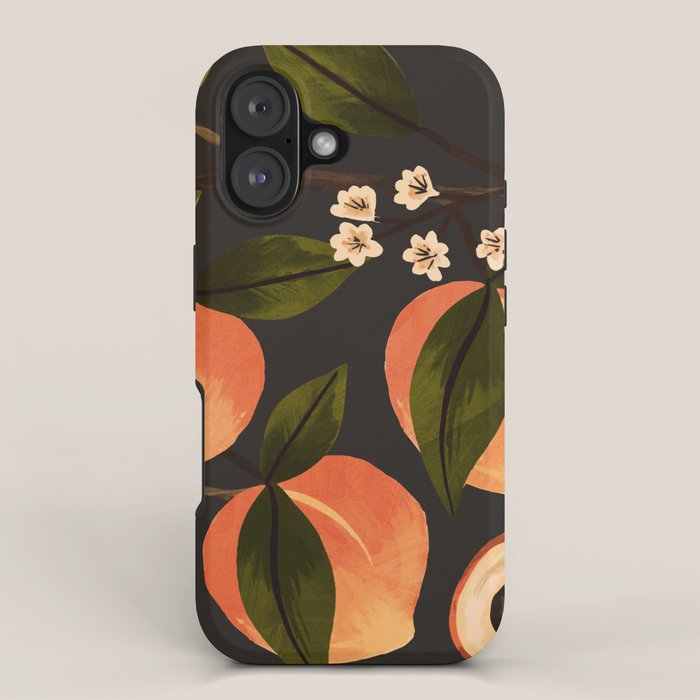 Peaches Botanical Art 1 iPhone Case Gallery Image 1