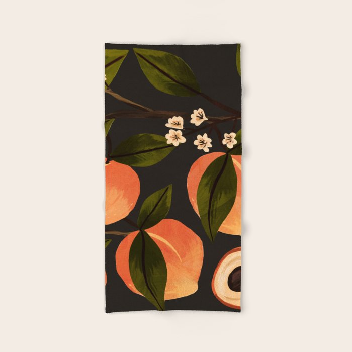 Peaches Botanical Art 1 Bath Towel Gallery Image 2
