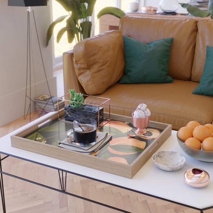 Peaches Botanical Art 1 Serving Tray Gallery Image 2