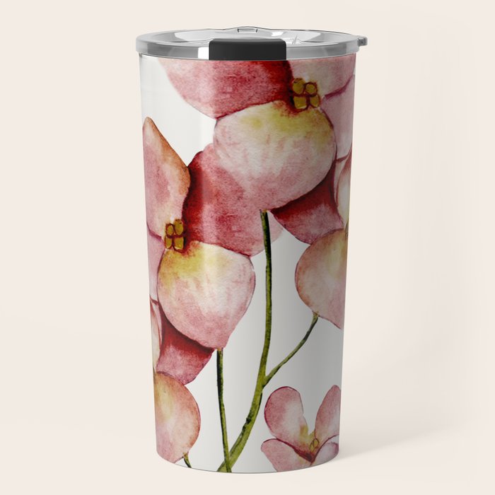 Soft Flowers Travel Mug Gallery Image 1