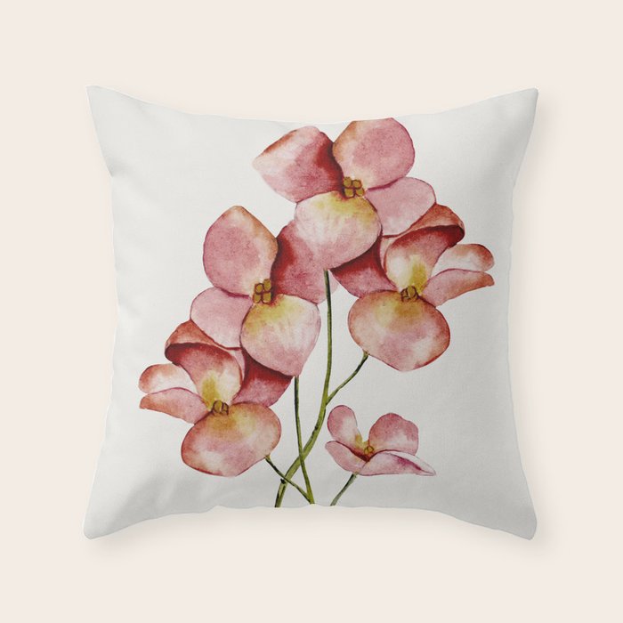 Soft Flowers Throw Pillow Gallery Image 6