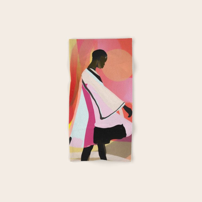 Abstract Art Sunset Girl 3 Bath Towel Gallery Image 1