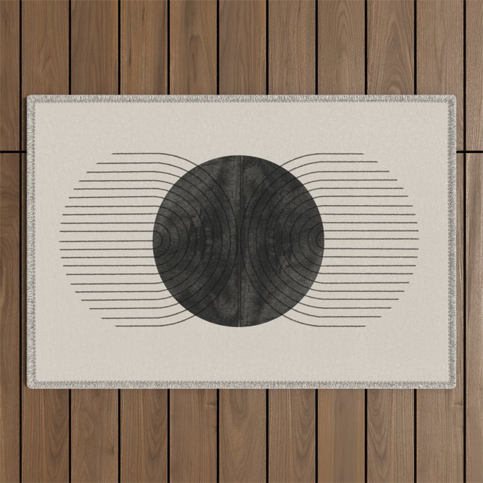 Midcentury Modern Decor Outdoor Rug Gallery Image 1