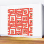 Vintage flower postage stamp pattern Wall Mural Gallery Image 2