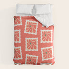 Vintage flower postage stamp pattern Comforter Gallery Image 6