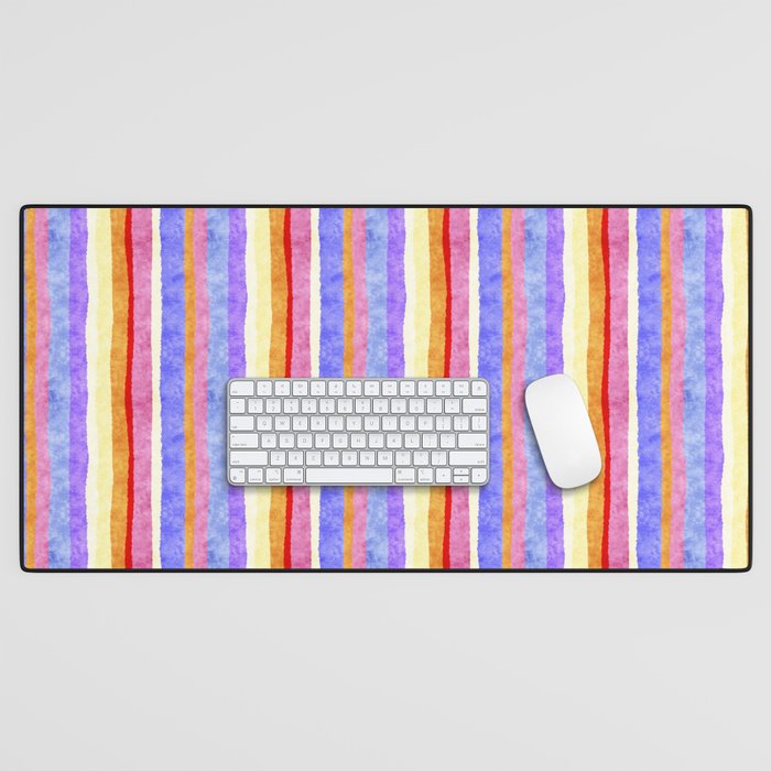 Colorful tye&die stripes Desk Mat Gallery Image 1