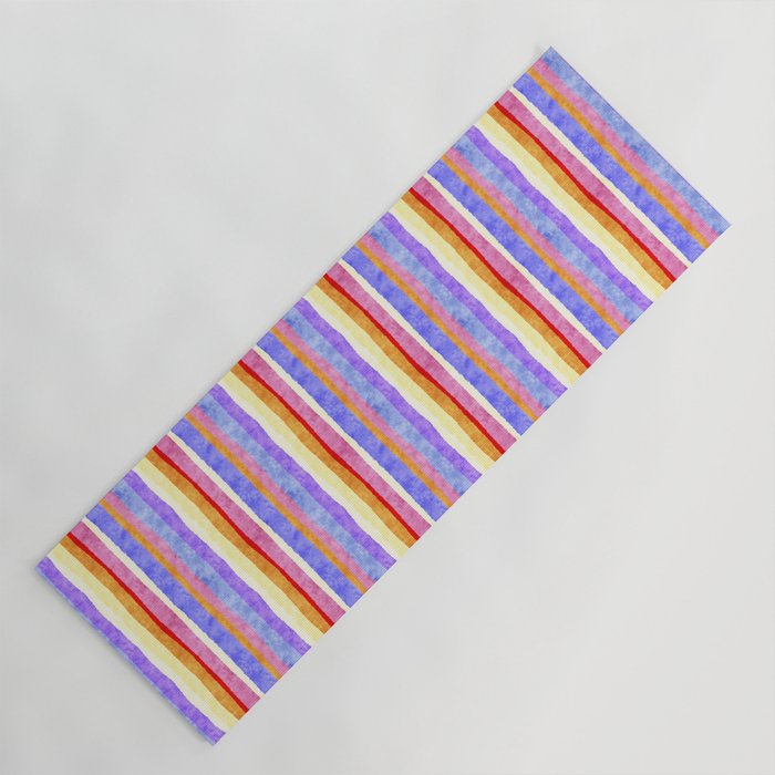 Colorful tye&die stripes Yoga Mat Gallery Image 1