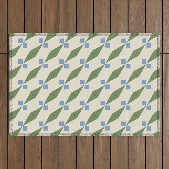 Simple Hand-cut Pattern #4 Outdoor Rug Gallery Image 1