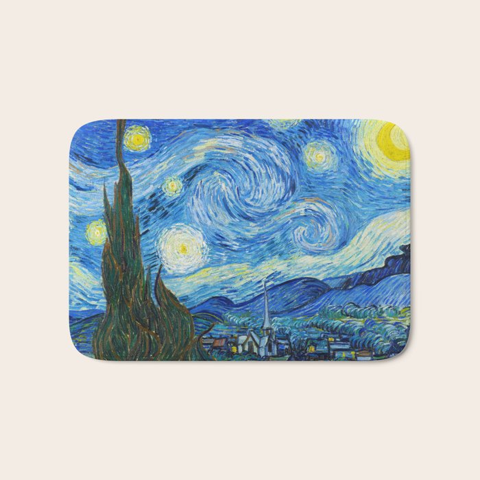 Vincent van Gogh Starry Night Bath Mat Gallery Image 1