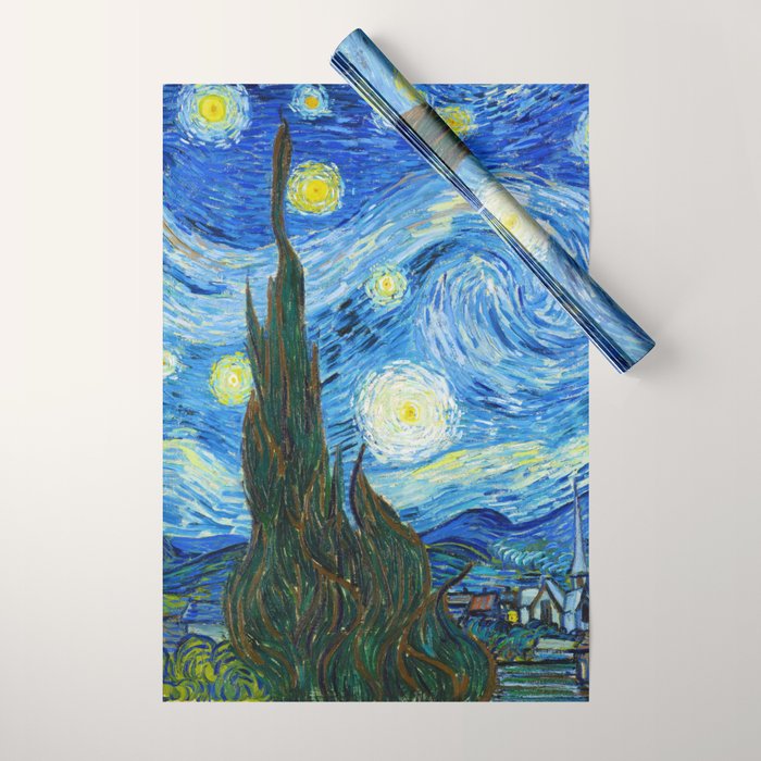 Vincent van Gogh Starry Night Wrapping Paper Gallery Image 1