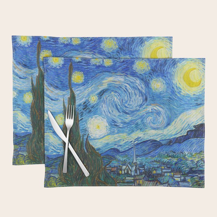 Vincent van Gogh Starry Night Placemat Gallery Image 1