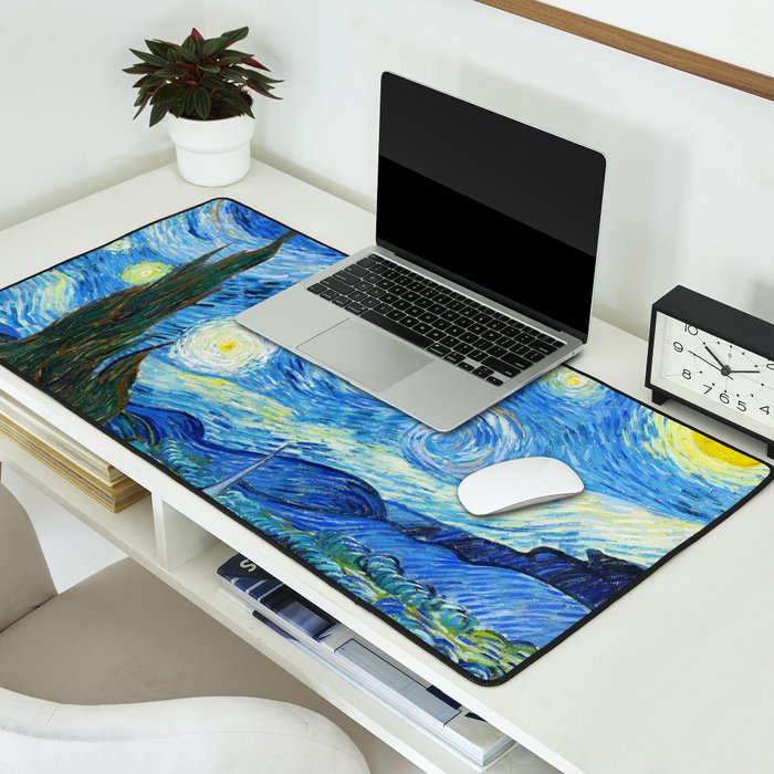 Vincent van Gogh Starry Night Desk Mat Gallery Image 2