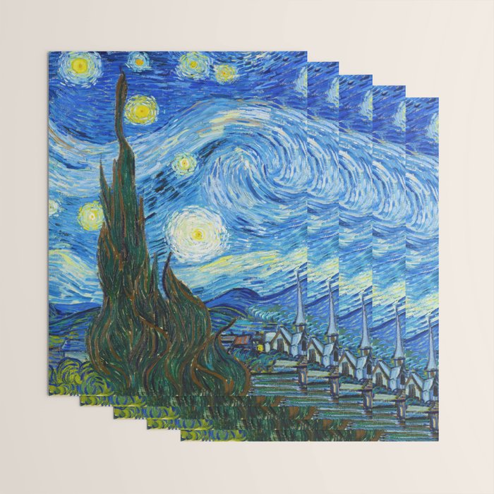 Vincent van Gogh Starry Night Wrapping Paper Gallery Image 3