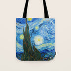 Vincent van Gogh Starry Night Tote Bag Gallery Image 1