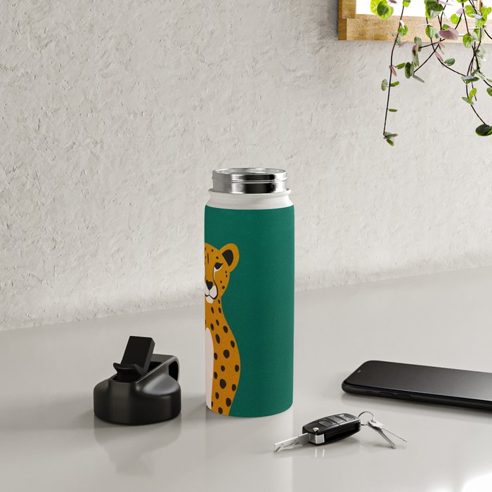 The Stare: Marigold Cheetah Water Bottle Gallery Image 4