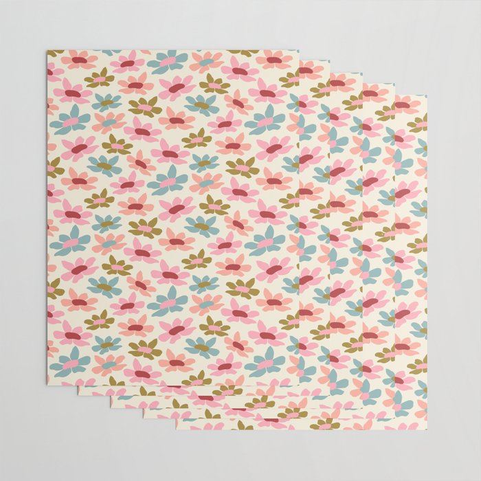 Retro Colorful Daisies  Wrapping Paper Gallery Image 3