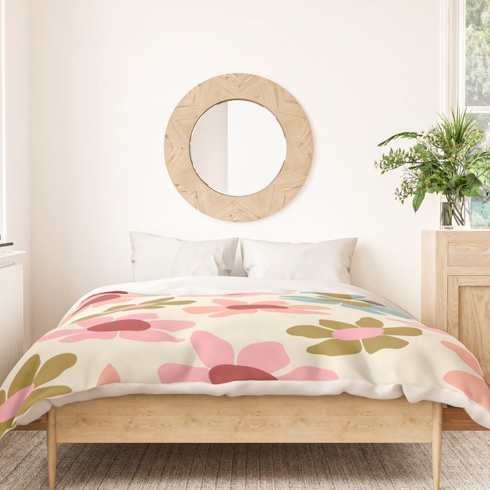 Retro Colorful Daisies  Duvet Cover Gallery Image 3