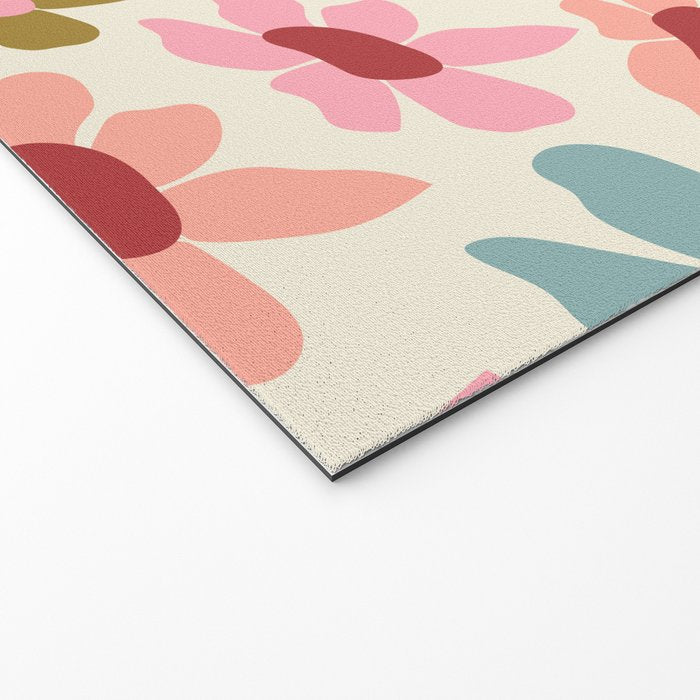 Retro Colorful Daisies  Welcome Mat Gallery Image 2