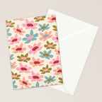 Retro Colorful Daisies  Stationery Card Gallery Image 2