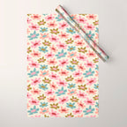 Retro Colorful Daisies  Wrapping Paper Gallery Image 1