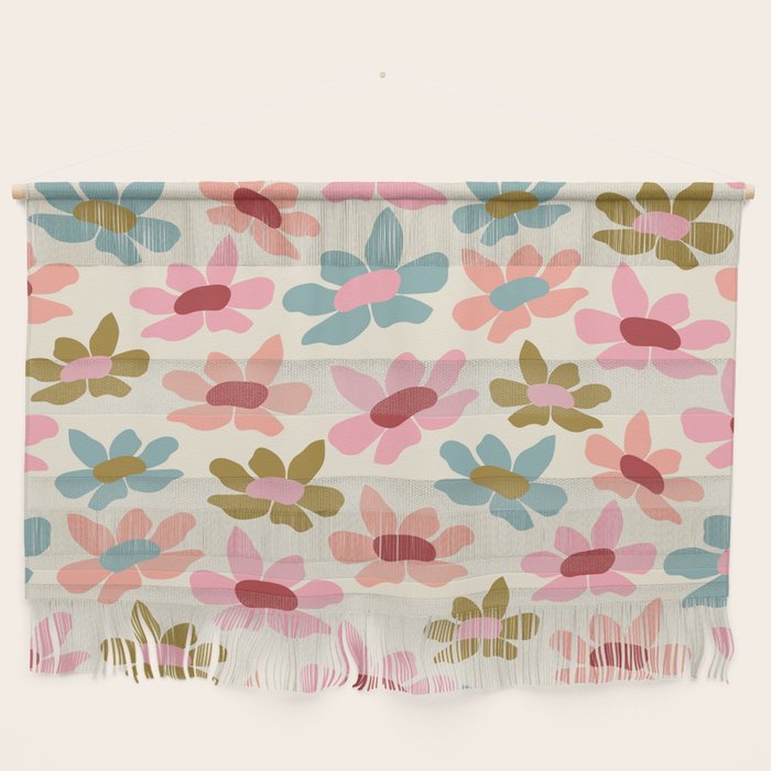 Retro Colorful Daisies  Wall Hanging Gallery Image 1